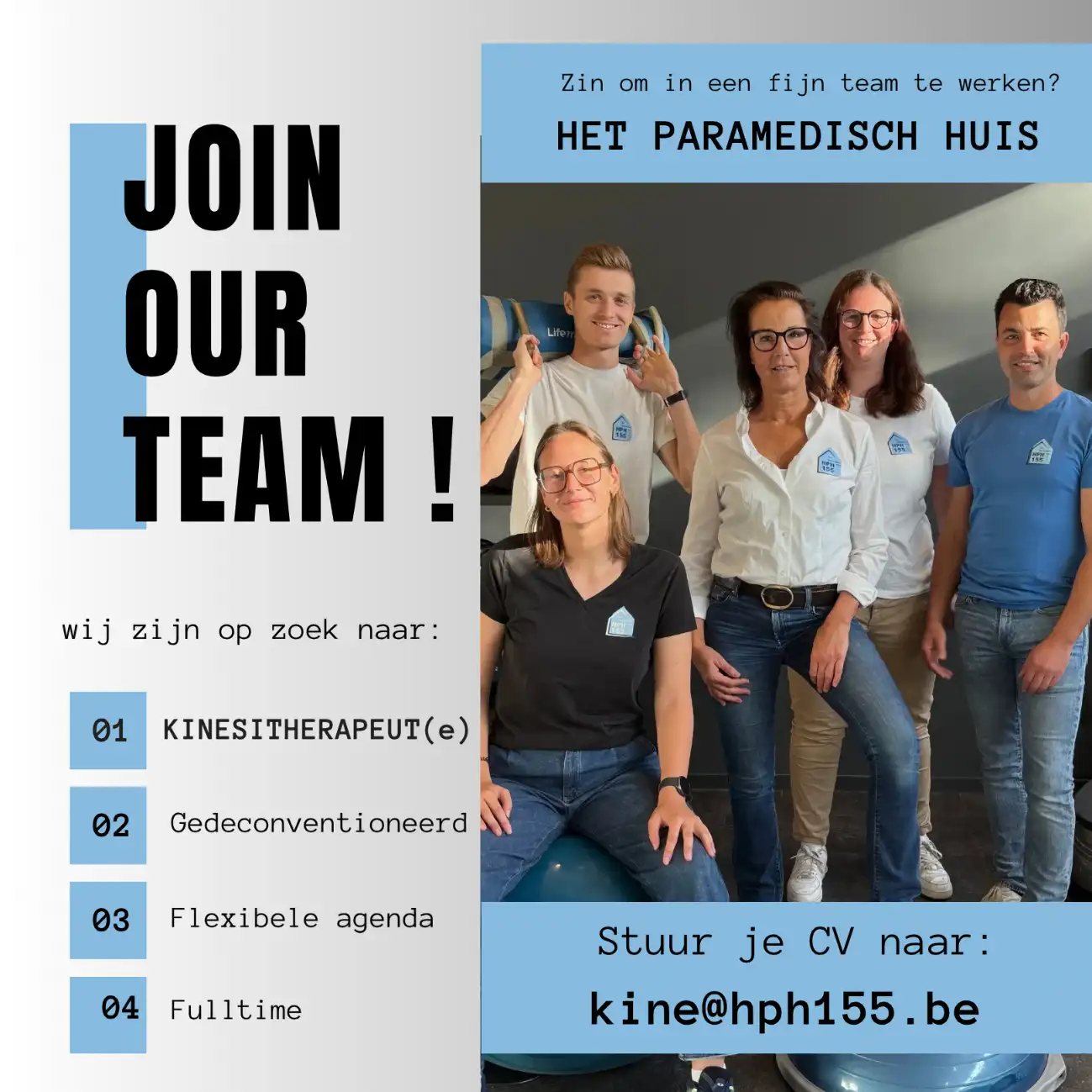 vacature gemotiveerde KINE